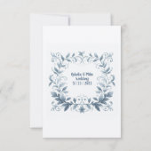 Faire-part de mariage d'aquarelle florale classiqu (Dos)