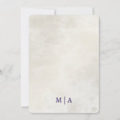 Faire-part de mariage d'aquarelle florale de lavan (Dos)