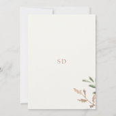 Faire-part de mariage d'aquarelle florale doux (Dos)