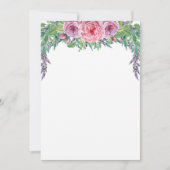 Faire-part de mariage d'aquarelle florale violet v (Devant)