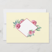 Faire-part de mariage d'aquarelle florale violet v (Dos)