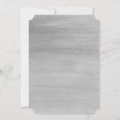 Faire-part de mariage d'aquarelle gris (Dos)