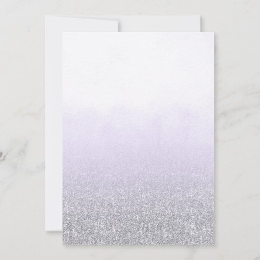 Faire-part de mariage d'aquarelle gris lavande (Dos)