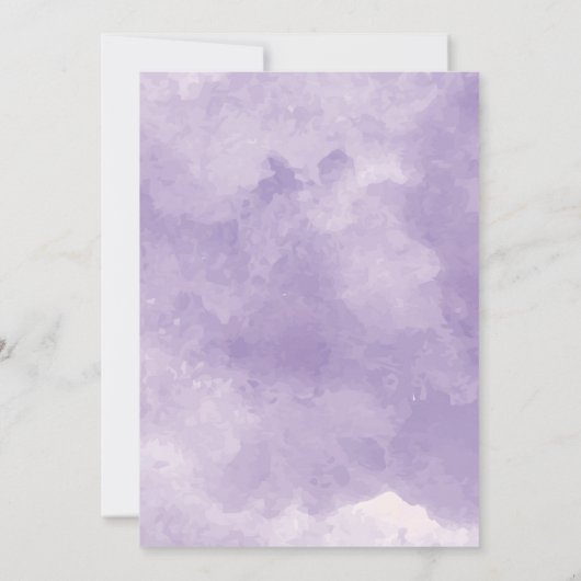 Faire-part de mariage d'aquarelle Lavande (Dos)