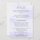 Faire-part de mariage d'aquarelle Lilac (Dos)