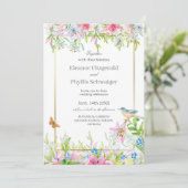 Faire-part de mariage d'aquarelle Lilies (Debout devant)