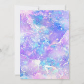 Faire-part de mariage d'aquarelle Mermaid moderne (Dos)