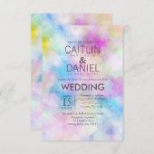 Faire-part de mariage d'aquarelle moderne et chic (Devant / Derrière)