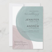 Faire-part de mariage d'aquarelle moderne Serenity (Devant)