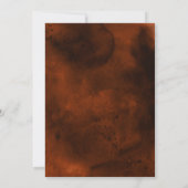 Faire-part de mariage d'aquarelle orange turquoise (Dos)