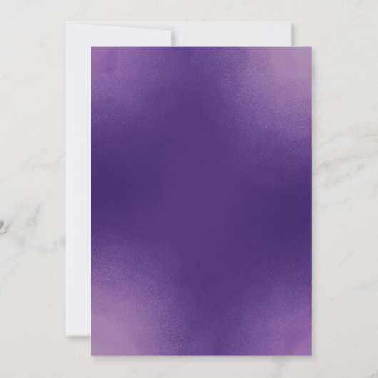 Faire-part de mariage d'aquarelle pourpre d'Eggpla (Dos)