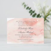 Faire-part de mariage d'aquarelle romantique (Debout devant)