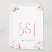 Faire-part de mariage d'aquarelle romantique (Dos)