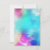 Faire-part de mariage d'aquarelle rose (Dos)