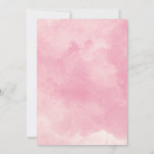 Faire-part de mariage d'aquarelle rose Cotton Cand (Dos)