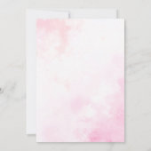 Faire-part de mariage d'aquarelle rose Fleurs (Dos)