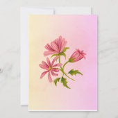 Faire-part de mariage d'aquarelle rouge (Dos)