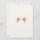 Faire-part de mariage d'aquarelle tropicale (Dos)