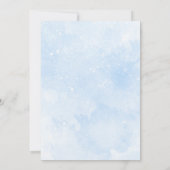 Faire-part de mariage d'aquarelle vintage bleu flo (Dos)