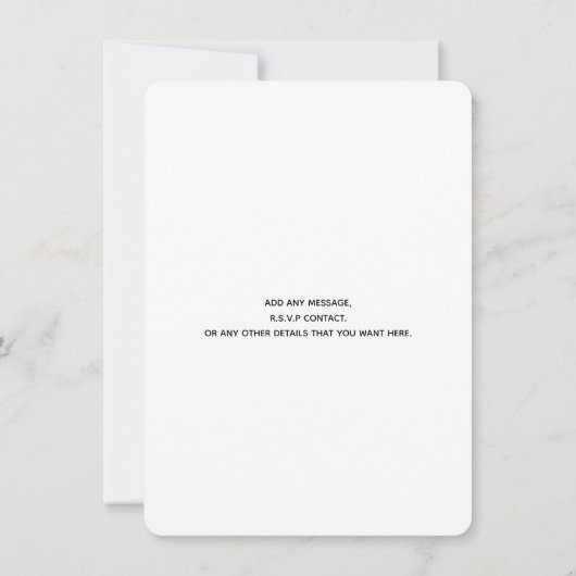 Faire-part de mariage d'aquarelle violette (Dos)