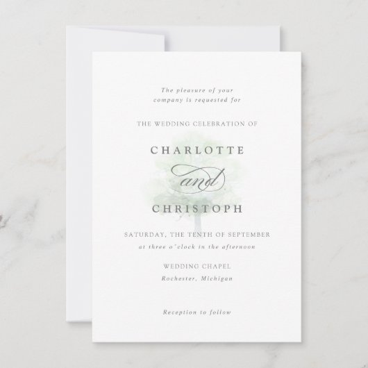 Faire-part de mariage d'arbre (Devant)