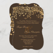 faire-part de mariage d'arbre d'automne d'automne (Devant / Derrière)