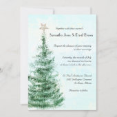 Faire-part de mariage d'arbre de Noël (Devant)