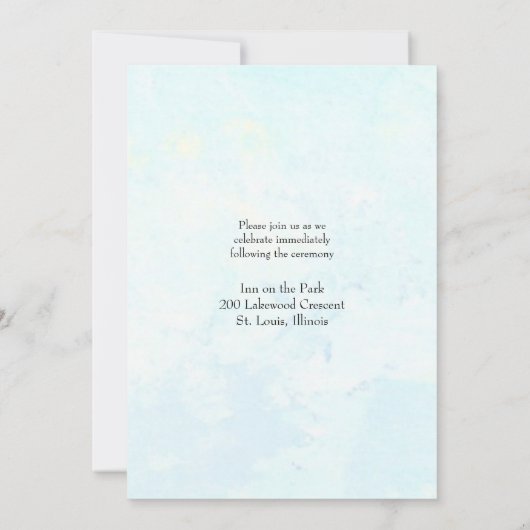 Faire-part de mariage d'arbre de Noël (Dos)