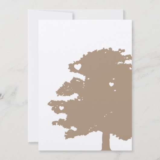 Faire-part de mariage d'arbre de Rusic (Dos)