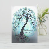 Faire-part de mariage d'arbre de vie personnalisab (Debout devant)