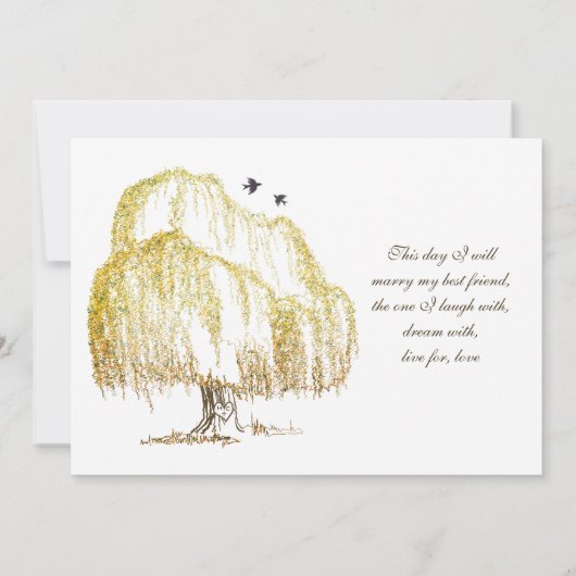 Faire-part de mariage d'arbre généalogique d'autom (Dos)