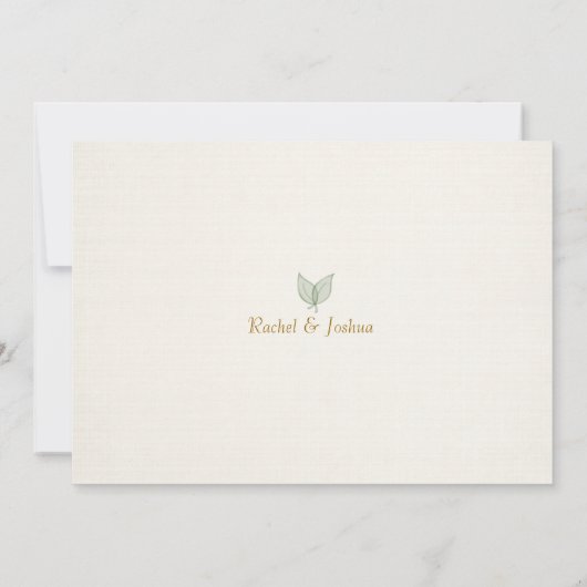 Faire-part de mariage d'arbre rustique (Dos)