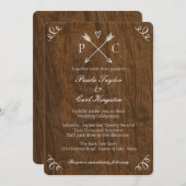 Faire-part de mariage d'arbre rustique (Devant / Derrière)