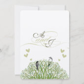Faire-part de mariage d'arbre vert Inséparable déc (Dos)