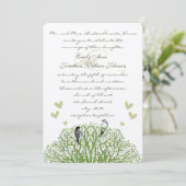 Faire-part de mariage d'arbre vert Inséparable déc (Debout devant)