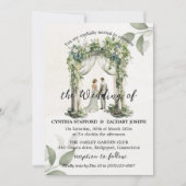 Faire-part de mariage d'arc botanique en fleurs (Devant)