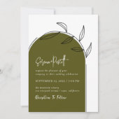 Faire-part de mariage d'arc de script minimal (Devant)