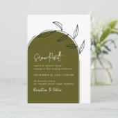 Faire-part de mariage d'arc de script minimal (Debout devant)
