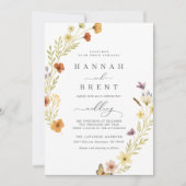 Faire-part de mariage d'arc Fleur sauvage rustique (Devant)