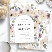 Faire-part de mariage d'arc floral