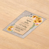Faire-part de mariage d'arc floral rose tournesol (Poser)