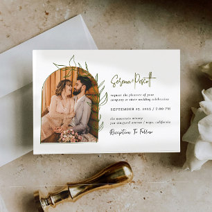 Faire-part de mariage d'arc miniature photo