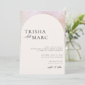 Faire-part de mariage d'arc minimaliste moderne (Debout devant)