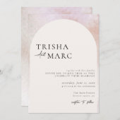 Faire-part de mariage d'arc minimaliste moderne (Devant / Derrière)