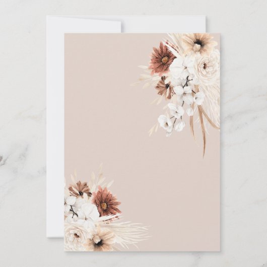 Faire-part de mariage d'arc moderne Boho (Dos)