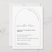 Faire-part de mariage d'arc moderne et minimaliste (Devant)