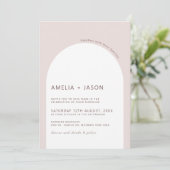 Faire-part de mariage d'arc moderne et minimaliste (Debout devant)