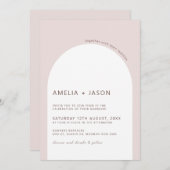 Faire-part de mariage d'arc moderne et minimaliste (Devant / Derrière)