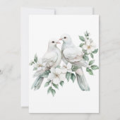 Faire-part de mariage d'arc végétal fleuri (Dos)