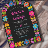 Faire-part de mariage d'arche mexicaine moderne